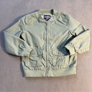 OshKosh B'gosh Kids Olive Green Bomber Jacket, lined, size 4T